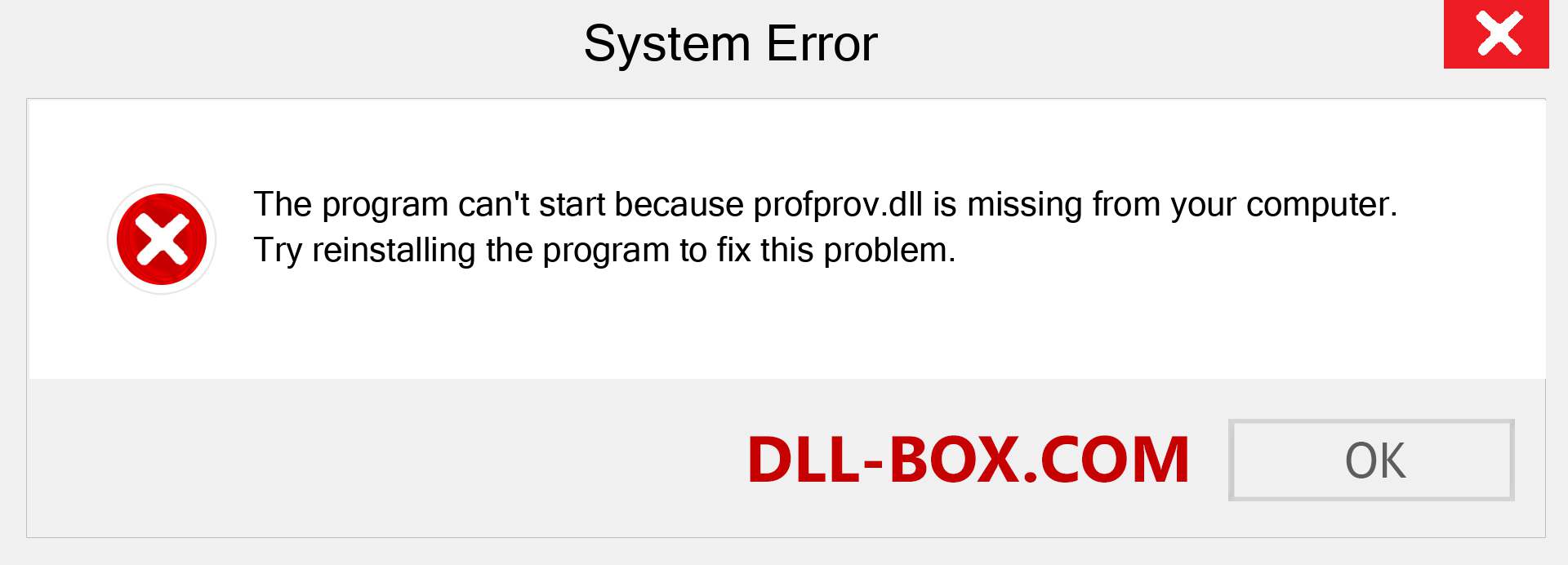  profprov.dll file is missing?. Download for Windows 7, 8, 10 - Fix  profprov dll Missing Error on Windows, photos, images